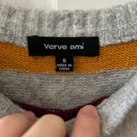 Verve Ami striped colorblock sweater - Picture 2 of 5